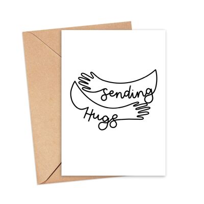 Sending Hugs Greeting Card , A5