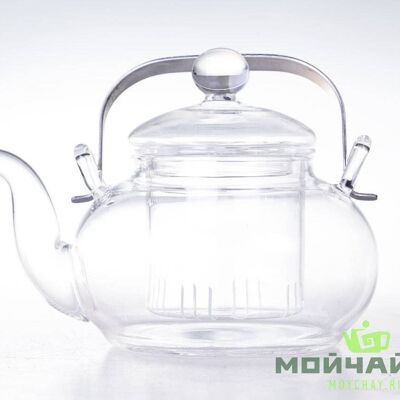 Teapot with metal handle, glass, 500 ml.