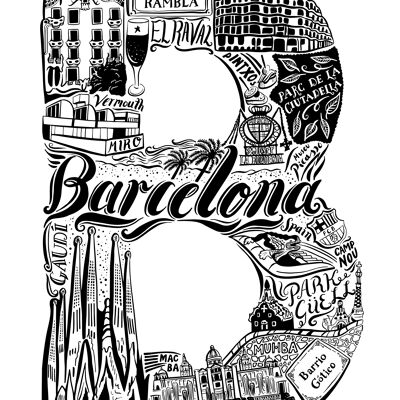 Barcelona - A4 Unframed print