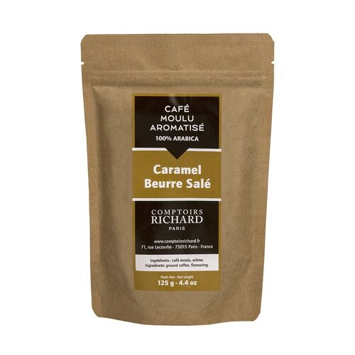 Café aromatisé Caramel Beurre Salé, Sachet 125g,