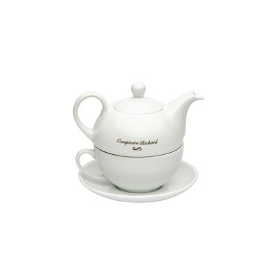 White Solitaire Teapot 45cl