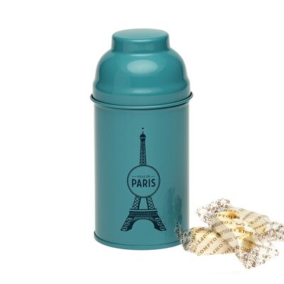 Boîte laquée Turquoise garnie de nougats, 95 g