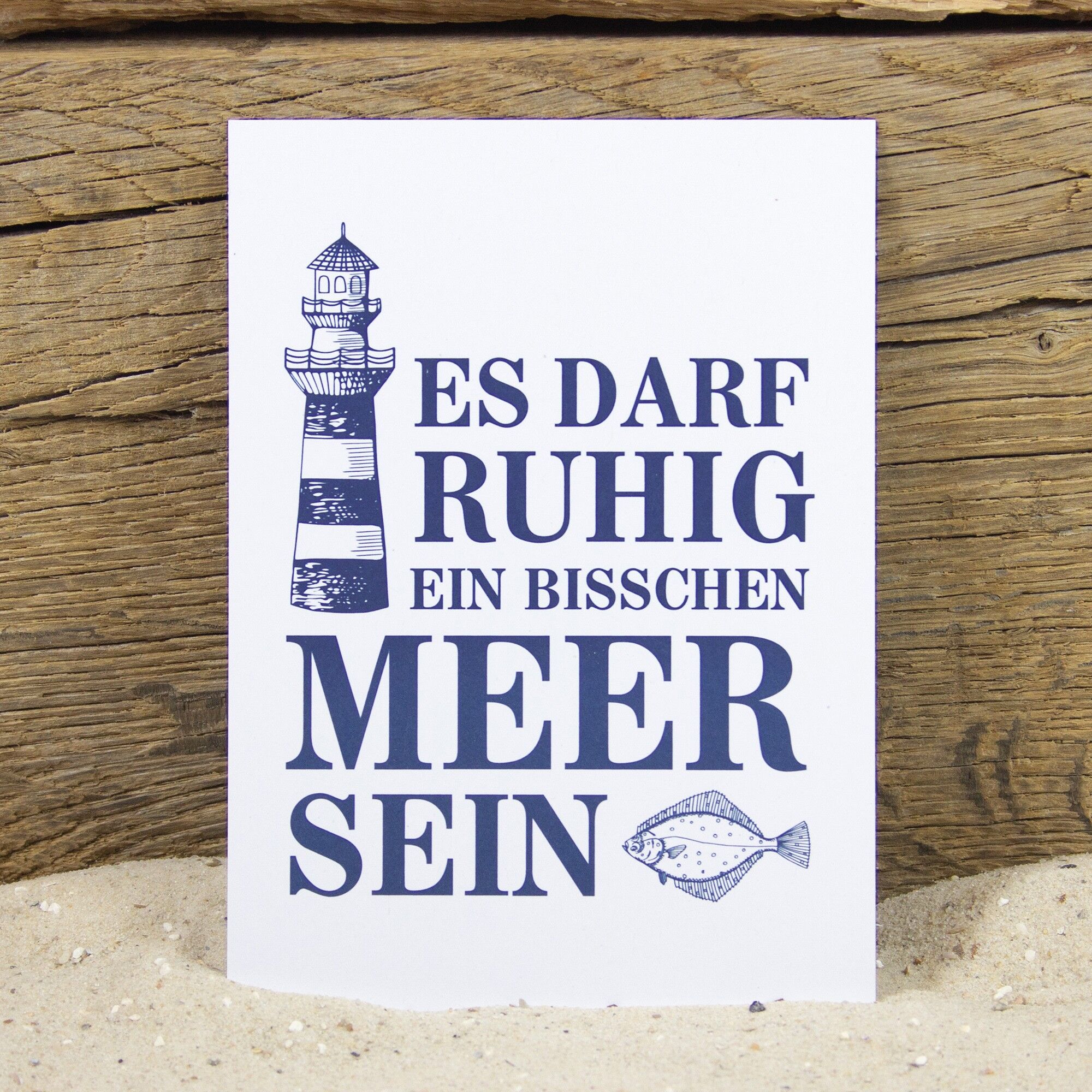 Cartolina marittima "Potrebbe essere mare" realizzata in carta riciclata