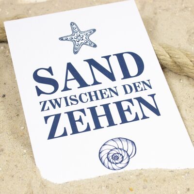 Postkarte "Sand zwischen den Zehen"
