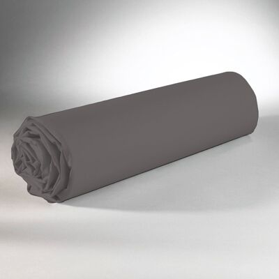 FITTED SHEET 100% COTTON 90X190+25 ANTHRACITE