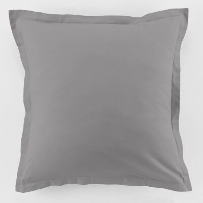 SET OF 2 PILLOWCASES 63X63CM 100% COTTON 57 THREADS/CM2 ANTHRACITE