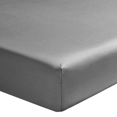 FITTED SHEET 180X200CM 100% COTTON SATIN 70 THREADS - STORM