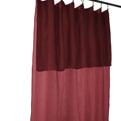 ADJUSTABLE CURTAIN 140X300CM 100% COTTON GAUZE + 8 WINE CLIP RINGS