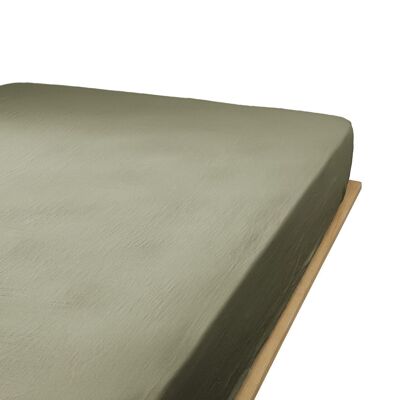 FITTED SHEET 180x200CM 100% COTTON GAUZE ROSEMARY