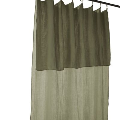 ADJUSTABLE CURTAIN 140X300CM 100% COTTON GAUZE + 8 ROSEMARY CLIP RINGS