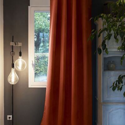 BLACKOUT CURTAIN 140X260CM 100% POLYESTER TERRACOTTA