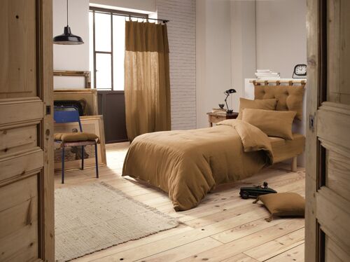 HOUSSE DE COUETTE 140x200CM 100% GAZE DE COTON CAMEL