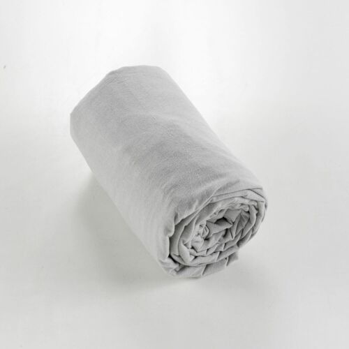 DRAP HOUSSE 90X190CM 100% FLANELLE BRUME