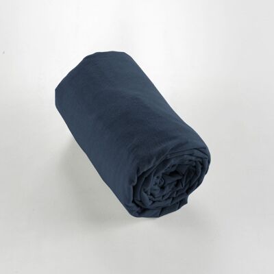 FITTED SHEET 160x200CM 100% FLANNEL NIGHT