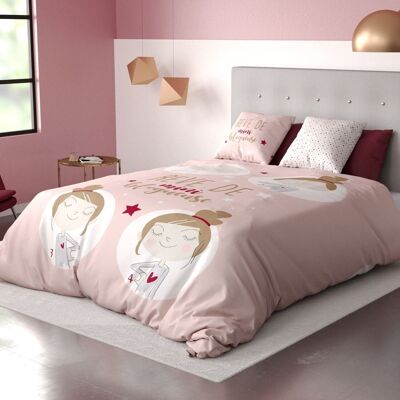 PARURE DE COUETTE 2PCS 140X200CM 100% COTON 47 FILS -BLOGUEUSE