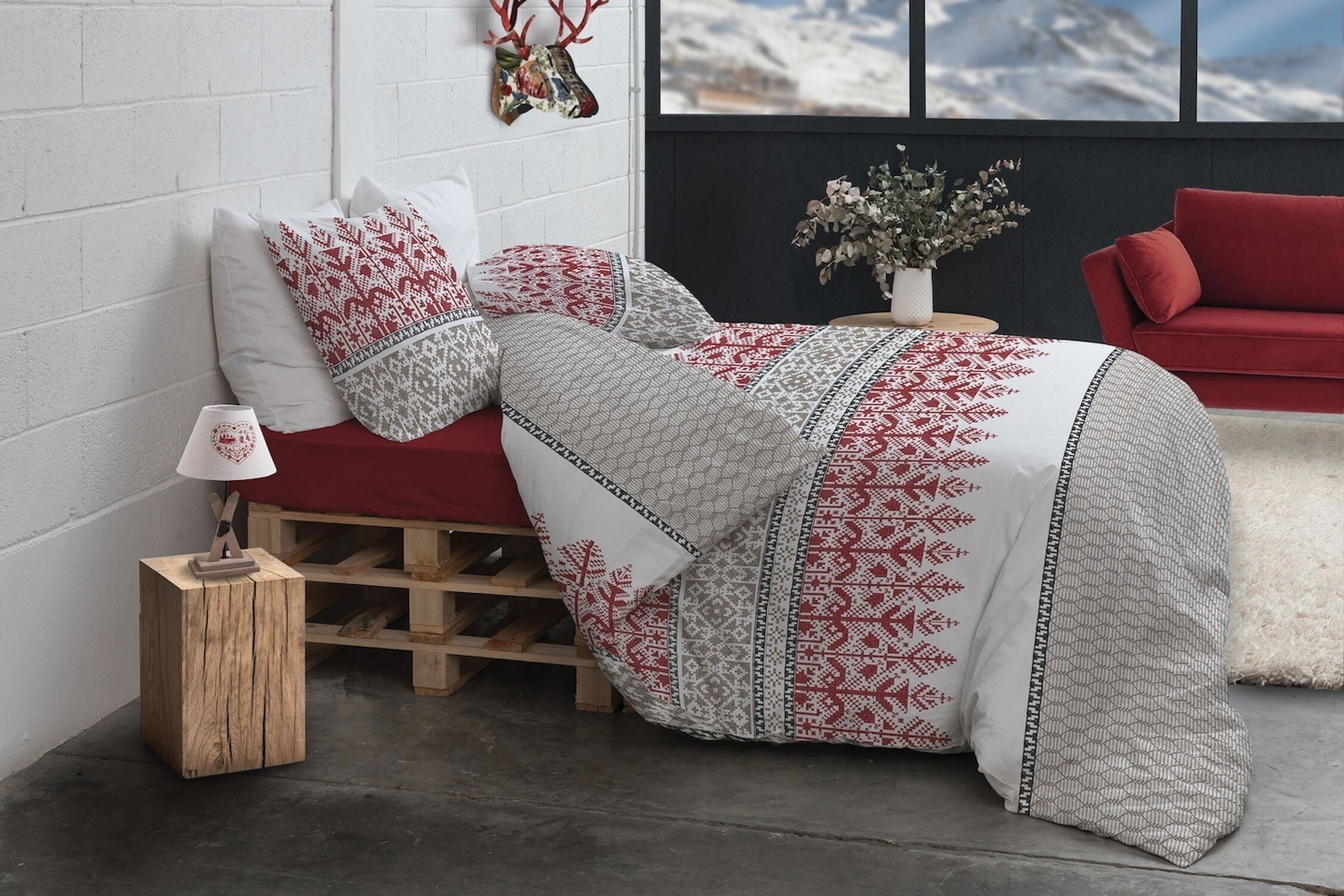 SET PIUMINO 3PZ 240X220CM 100% COTONE 57 FILI/CM2 - HALTI