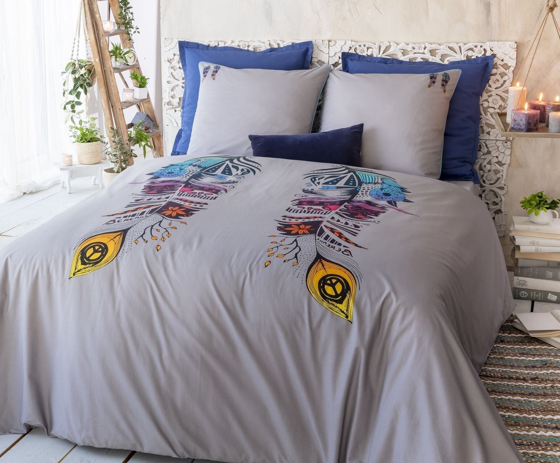 JUEGO NÓRDICO 3PCS 260X240CM 100% ALGODÓN PERCAL 70 HILOS/CM2 MONICA