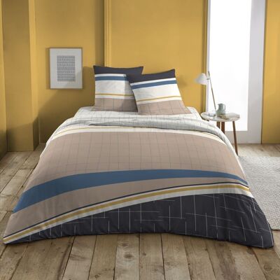 SET PIUMINO 3 PZ 240X220CM 100% COTONE 57 FILI/CM2 -URBAN MOONLIGHT