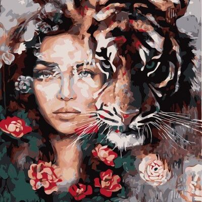 Frame Vrouw met tijger