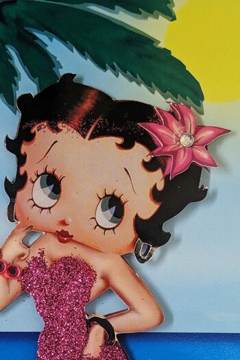 Betty Boop Paradise Decoupage Carte de voeux vierge (3D) 4