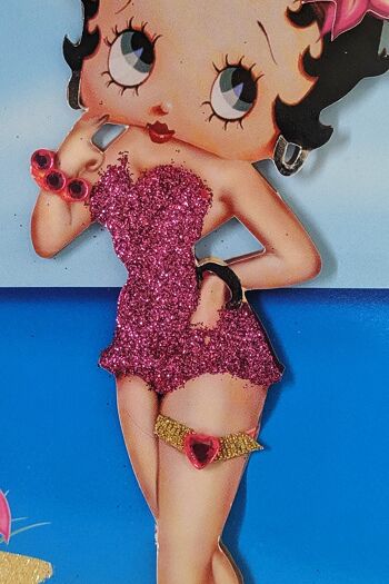 Betty Boop Paradise Decoupage Carte de voeux vierge (3D) 5