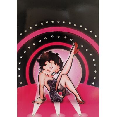 Betty Boop Stepping Out Decoupage Tarjeta de saludos en blanco (3D)