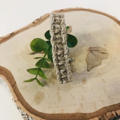 Natural hemp & manila bracelet