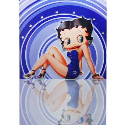 Betty Boop Swimsuit Decoupage Tarjeta de felicitación en blanco (3D)