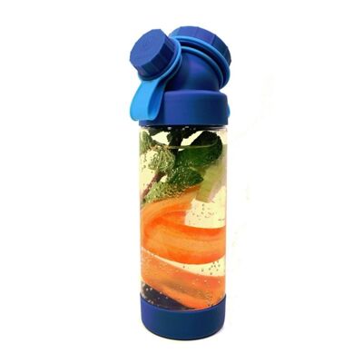 JuNiki's® Kinder-Trinkflasche T-1 aus Tritan (blau) + BPA-frei + auch für Kohlensäure