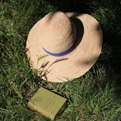 Chapeau de soleil voyageur avec ruban vert