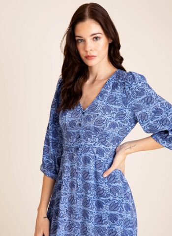 Robe longue imprimée ORIANA
 bali denim 4