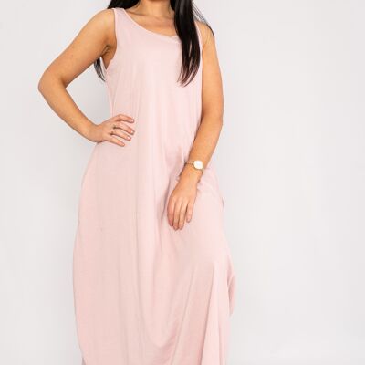 Robe maxi confortable rose