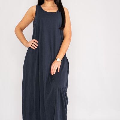 Robe maxi confortable bleu marine