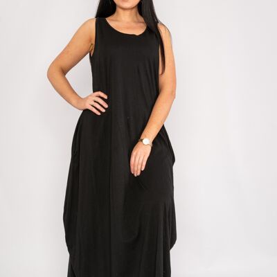 Black comfortable maxi dress