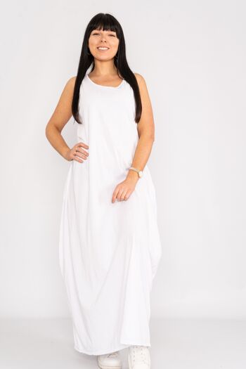 Maxi robe blanche confortable 1