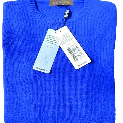 Turtleneck sweater women, 100% cashmere - royal blue
