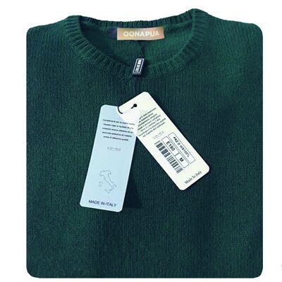 Turtleneck sweater women, 100% cashmere - bottle green