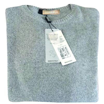 unisex rib knit hat, 100% cashmere - light grey