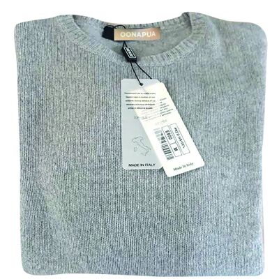 unisex classic knit scarf, 100% cashmere - light grey