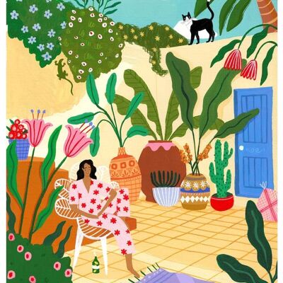 Spanish Garden, Greetings Card