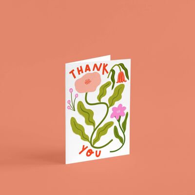 Thank You Florals, Greetings Card