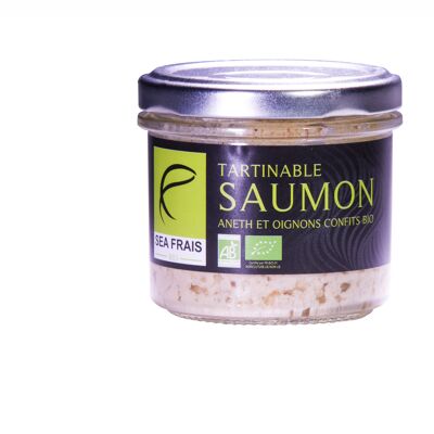 Crema spalmabile di salmone biologico, aneto e cipolle candite