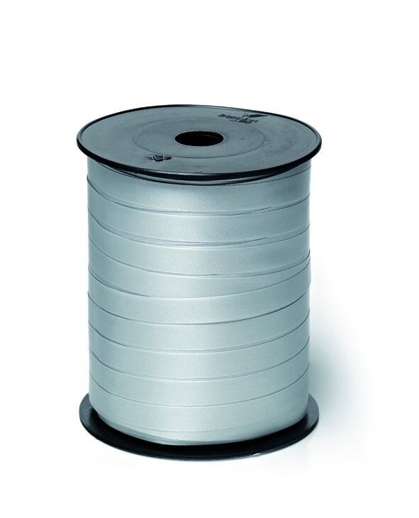 Krullint – 10mm x 250 meter – mat zilver / licht grijs