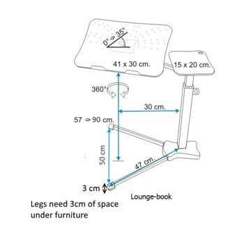 Support pour ordinateur portable blanc 5