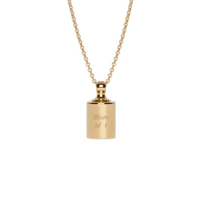 Collana Mon Petit Poids Placcato oro giallo - "Mum of 1"