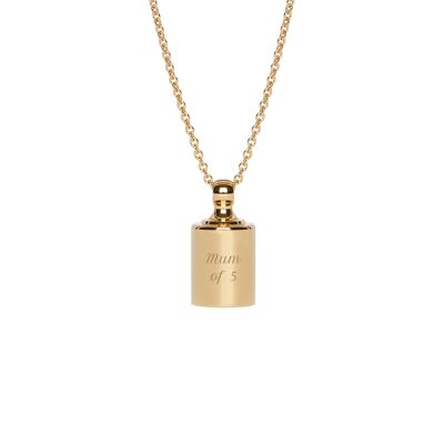 Necklace Mon Petit Poids Yellow gold plated - "Mum of 5"