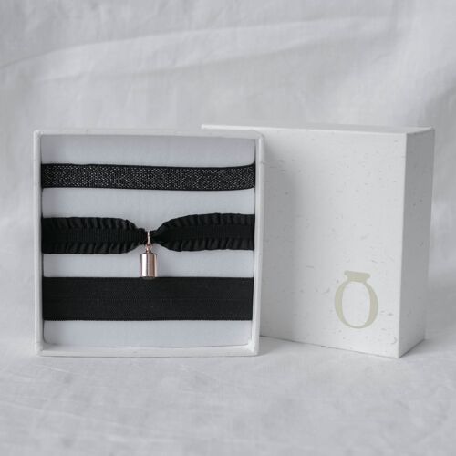 Coffret bracelets noir Mon Petit Poids Plaqué or rose - "Mum of" 2-2