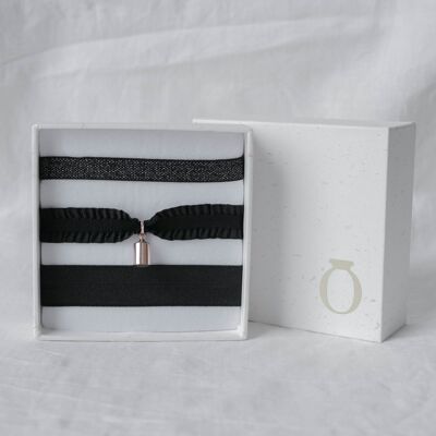 Coffret bracelets noir Mon Petit Poids Plaqué or rose - "Mum of" 3-3