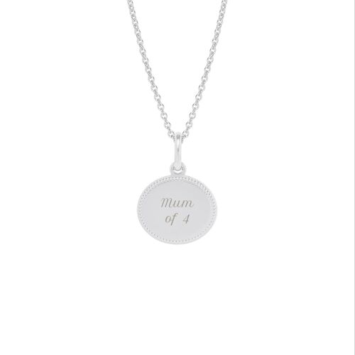 Collier Madeleine Argent - "Mum of" 4-4