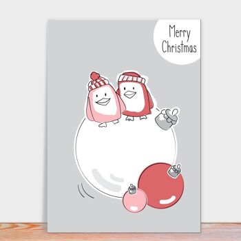 Noël | carte postale Carte de Noël Boule de Noël